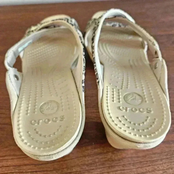 Crocs Women’s Leopard Print Lightweight Comfortable Open Toe Heels Size 10 - Picture 10 of 13
